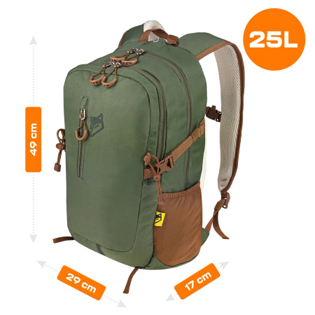TOURIST TREKKING MOUNTAIN BACKPACK 25L MEN'S WOMEN'S STRONG FOR MOUNTAINS GREEN