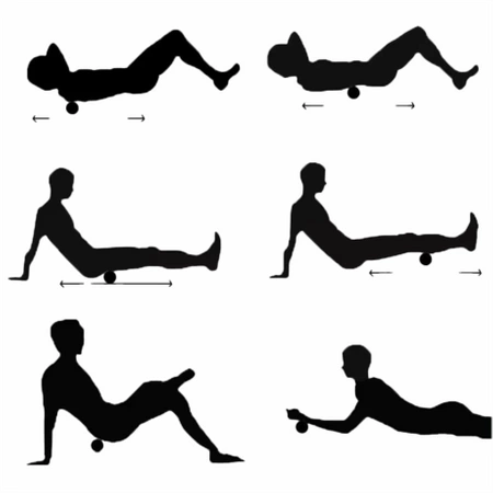 Masážní míč ROLLER Lacrosse míček Tvrdý silikon Bodový masážní přístroj