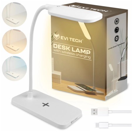 LED DESK LAMP SCHOOL LAMP TOUCH FOR READING WORK NIGHT LIGHT - WHITE