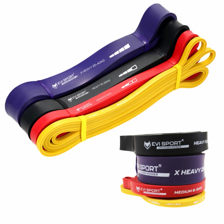 Resistance Bands for Pull-Up Exercises CrossFit SET 4 STRONG Bands + EBOOK