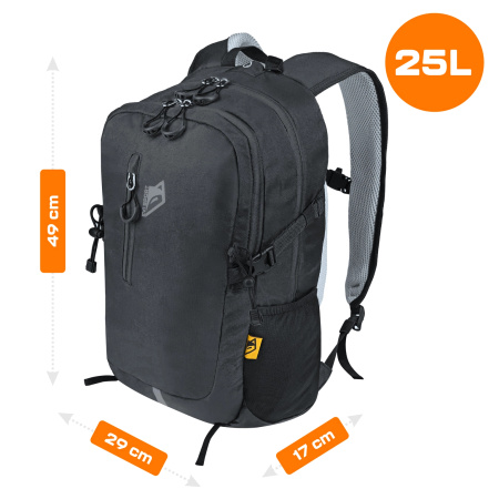 TOURIST TREKKING MOUNTAIN BACKPACK 25L MEN'S WOMEN'S STRONG FOR MOUNTAINS BLACK