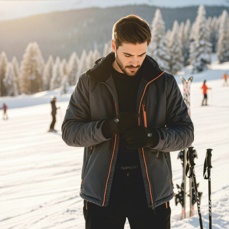 TERMOAKTIVNÍ ZIMNÍ RUKAVICE NA BĚH S DOTYKOVOU FUNKCÍ PRO TELEFON PÁNSKÉ L/XL