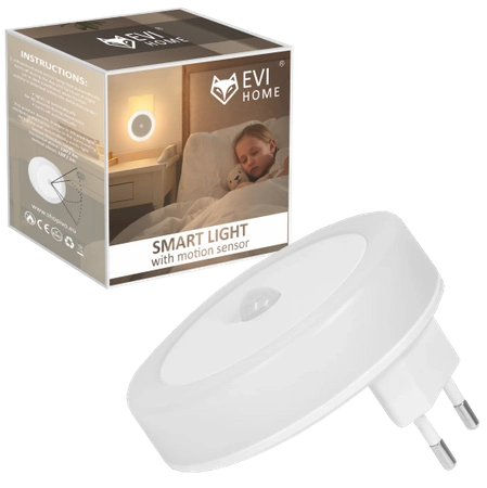 Lampka nocna LED do kontaktu z czujnikiem ruchu zmierzchu ZESTAW 4 sztuk