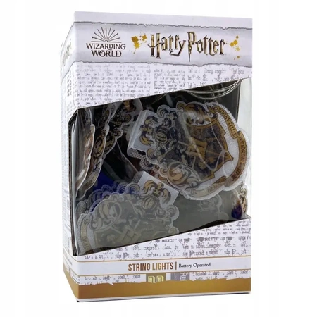 Dekorativní osvětlení na vánoční stromek HARRY POTTER s emblémem HOGWART