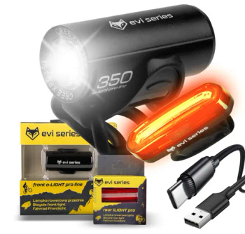 STRONG LED BIKE LIGHT Front & Rear Flashlight Rechargeable USB-C Bike