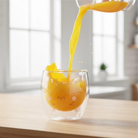 Cat thermal glass with double wall COFFEE TEA LATTE MUG 250ML