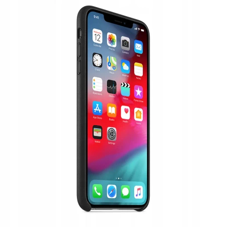 Originální pouzdro APPLE iPhone XS MAX Kožené - Černé (Black) - MRWT2ZM/A