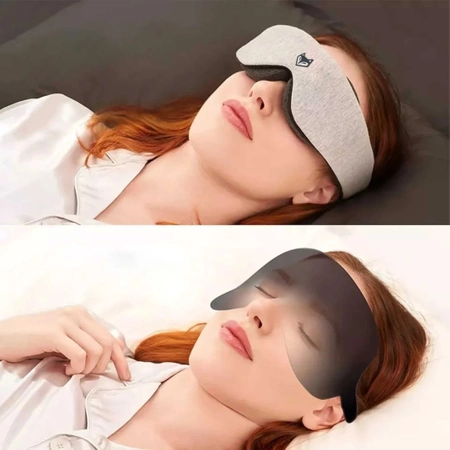3D PREMIUM BLACKOUT ergonomic eye mask for sleeping - gray
