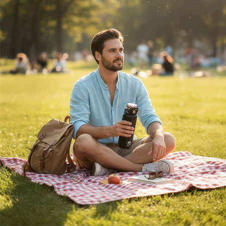 THERMAL MUG FOR COFFEE TEA THERMOS WATER BOTTLE LEAKPROOF ANTI-SLIP 700 ML