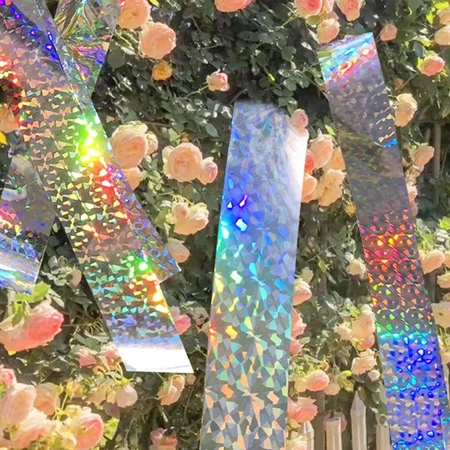 ODSTRASZACZ PTAKÓW taśma odblaskowa 50m odstraszająca ptaki gołębie kruki