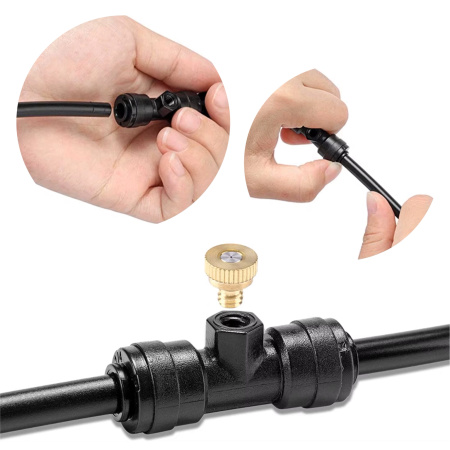 GARDEN SPRINKLER WATER CURTAIN MIST IRRIGATION SYSTEM 10M BRASS NOZZLES