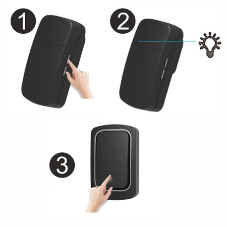 DZWONEK BEZPRZEWODOWY BEZBATERYJNY DO DRZWI FURTKI WODOODPORNY IP68 180M