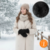 WOMEN’S WINTER TOUCHSCREEN GLOVES WARM INSULATED FOR PHONE BLACK ELEGANT