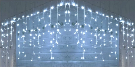 OUTDOOR LIGHTS 500 LED ICICLES 23m CHRISTMAS GARLAND Fairy Curtain Lights IP 44