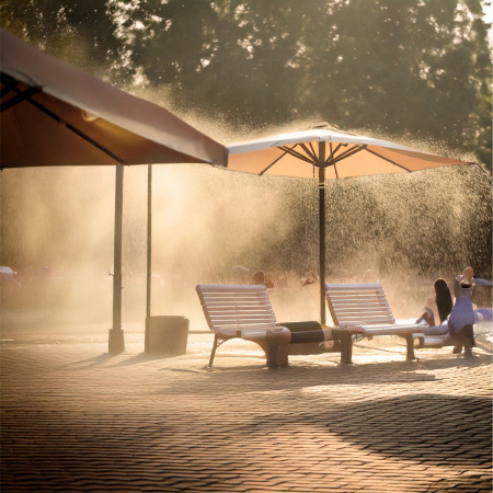 GARDEN SPRINKLER WATER CURTAIN MIST IRRIGATION SYSTEM 10M BRASS NOZZLES