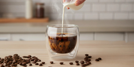 SZKLANKA TERMICZNA MIŚ z podwójną ścianką KUBEK DO KAWY HERBATY LATTE 250ML