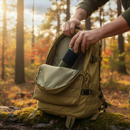 VOJENSKÝ TAKTICKÝ BATOH TURISTICKÝ SPORTOVNÍ TREKINGOVÝ DO HOR - BÉŽOVÝ