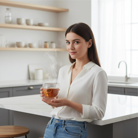 TERMOSOVÁ SKLENICE MEDVÍDEK s dvojitou stěnou HRNEK NA KÁVU ČAJ LATTE 250ML