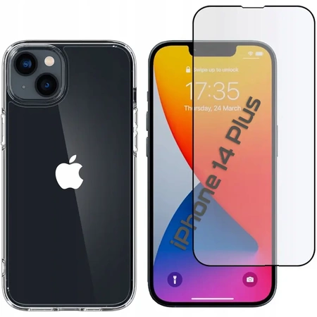 Armoured protective case + tempered glass for iPhone 14 Plus