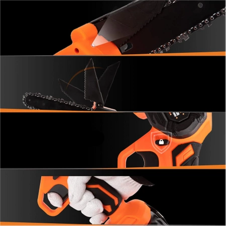 Cordless Chainsaw Saw 6" 2x Battery 24V 2x Chain 6"