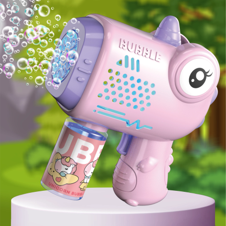 Bubble Gun, Bubble Machine Generator + Liquid Toy for Kids UNICORN | EVI