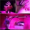 4x Plant Growth Lamp, 80x UV LED, Cultivation, Timer, Clip, 9 Modes