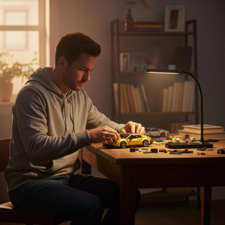 LED DESK LAMP SCHOOL LAMP TOUCH FOR READING WORK NIGHT LIGHT - BLACK