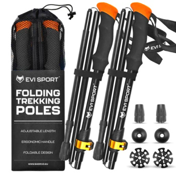 KIJE TREKKINGOWE Składane Regulowane Kijki do Chodzenia NORDIC WALKING Góry | ALUMINIOWE